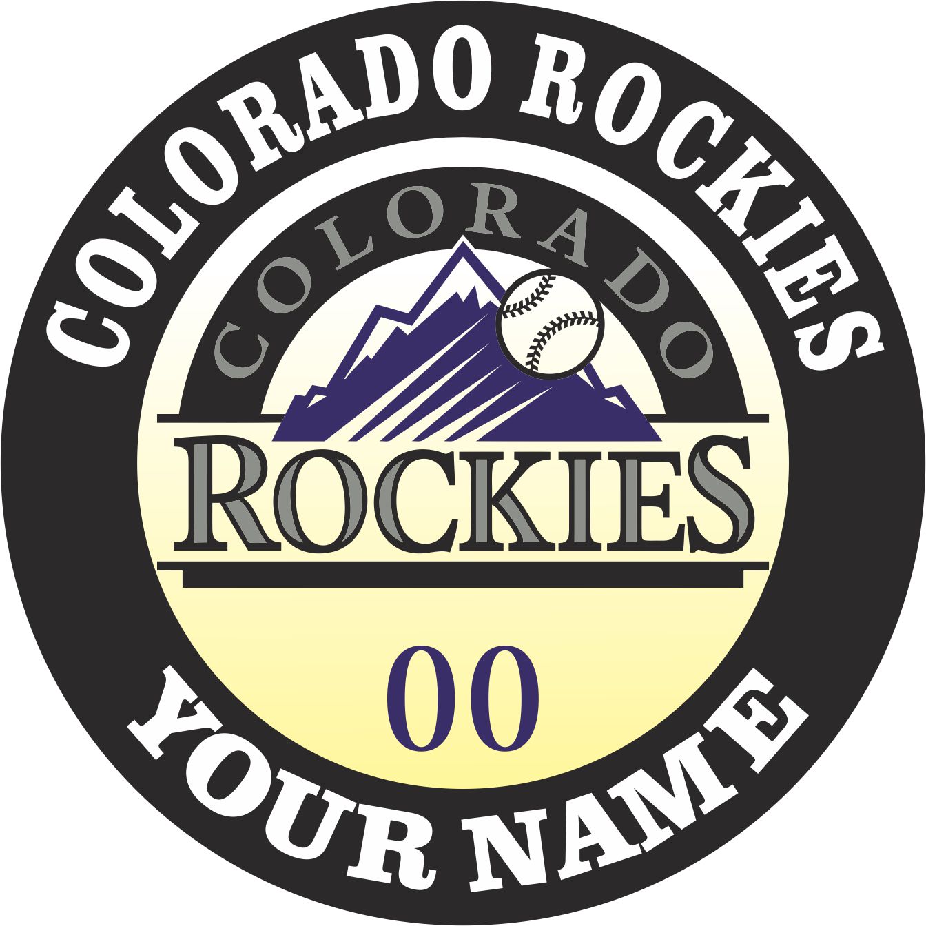 Colorado Rockies Customized Logo vinyl decal